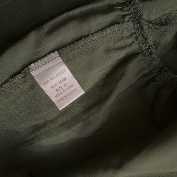 Green Off the Shoulder A Line Dress SIZE XL - Picture 3 of 6